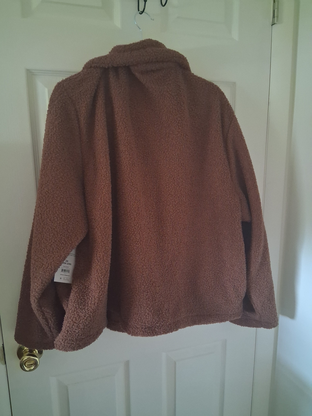 Time and Tru Brown Sherpa Fleece Coat 2X - Picture 6 of 7